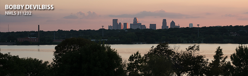 Dallas skyline view from the water